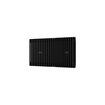 Grzejnik żeberkowy INSTAL-PROJEKT TUBUS 3 stal, podłączenie dolne prawe, rozstaw 50 mm 2002 x 605 mm, kolor black structure (RAL 9005), moc 2639 W