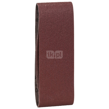 3-częściowy zestaw taśm szlifierskich do szlifierek taśmowych, wersja czerwona K = 60, 80, 100