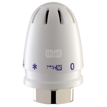 Głowica termostatyczna prosta HERZ Mini, zakres reg. 25-60'C, przyłącze M 28x1,5, kolor biały