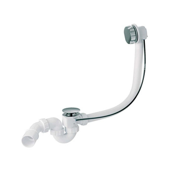 Zestaw odpływowo-przelewowy wannowy z odejściem 40/50mmz mechanizmem autom. pokrętło ABS CHROM