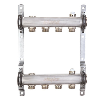 ROZDZIELACZ DO GRZEJNIKÓW, 1" ZE STALI NIERDZEWNEJ 6 OBWODÓW