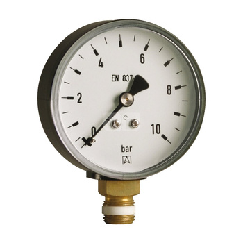 Manometr z rurką Bourdona AFRISO HY 0/10 bar G1/2B radialne fi 80 mm, kl. 2.5%