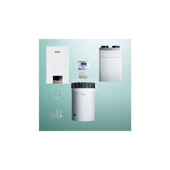 Pakiet - Kocioł gazowy jednofunkcyjny VAILLANT ecoTEC exclusive VC 25CS/1-7 kondensacyjny wiszący 2.8 - 26.4 kW + RegulatorsensoCOMFORT 720 + RekuperatorrecoVAIR 360/4E + Zasobnik c.w.uVIH R 120/6 M