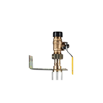 Przyłącze gazu polietylenowe, PE25 x kurek sferyczny DN15, L=700xH=1500, łuk, ze wspornikiem