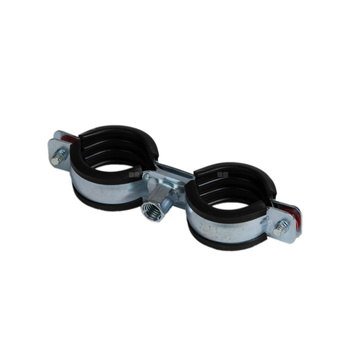 QIK Zestaw - Uchwyt classic podwójny fi 25-28mm 3/4" M8/M10 (śruba dwugwintowa M8x80, kołek nylonowy)