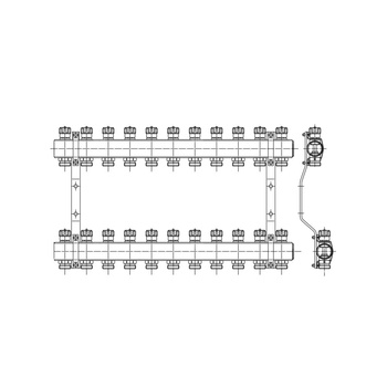 PHA-109A 2-obwodowy PN10 Rozdzielacz CuZn