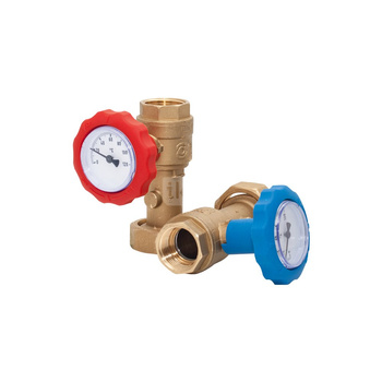 Zawory kulowe z termometrami DN20 G 1“, 2 szt. GSP933 DN20 G1