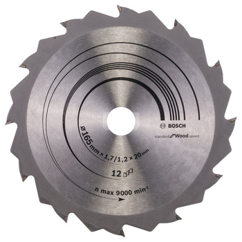 Tarcza pilarska Speedline Wood CIRCULAR SAW BLADE 165X1.7X20X12T