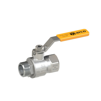 Zawór kulowy ARCO TAJO SOLAR stal nierdzewna 3/4'' GW x GZ, uchwyt: dźwignia chrom