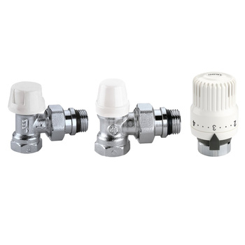 Komplet zaworów termostatycznych z głowicą serii 204, kpl. kątowy