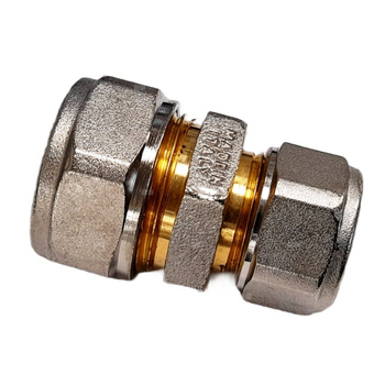 Złączka prosta skręcana QIK Do rur wielowarstwowych redukcja, mosiądz, 32 mm x 26 mm (złącze skręcane x złącze skręcane)