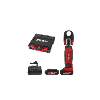 Zaciskarka QIK Virax Viper L2X BT (akumulator) + dodatkowy akumulator + wkładka TH 16P, 20P, 26 + szczęki Baza