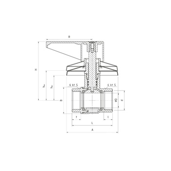 Zawór wodny PERFEXIM 428CH GW 3/4'' x GW 3/4''