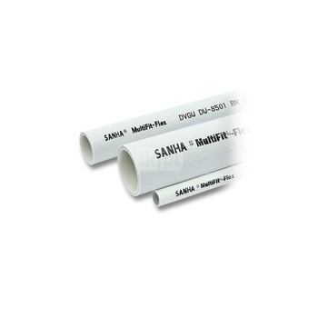 Rura PE-RT I/AL/PEHD-Xc SANHA MultiFit Flex 40 mm x 3.5 mm kolor biały - sztanga 5 m wielowarstwowa gładka