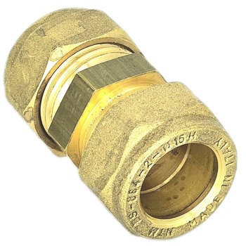 Złączka prosta skręcana QIK Do rur miedzianych, mosiądz, 12 mm (złącze skręcane x złącze skręcane)