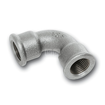 Łuk 90' SANHA 2#, żeliwo (cynk/nikiel) (ocynk), 1 1/4'' (GW)