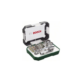 26-częściowy zestaw końcówek wkręcających i zestaw grzechotek