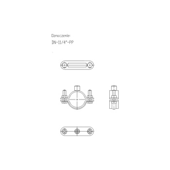 Obejma mocująca tryskaczowa NICZUK DN 41-44 mm 11/4-PP (ocynk galwaniczny)