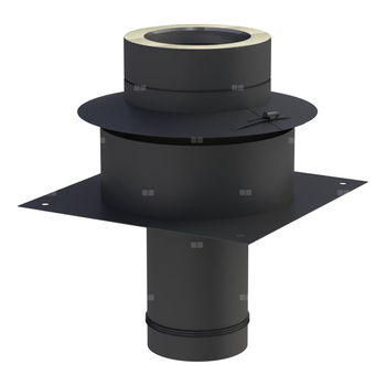 Płyta fundamentowa fi 80mm dla podwyższenia kominalakierowana na czarno T120'C /P1 lakierowana na czarno T120'C /P1