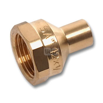 Przejściówka SANHA 4246G, miedź, 22 mm x 1/2'' (lut zewnętrzny x GW)
