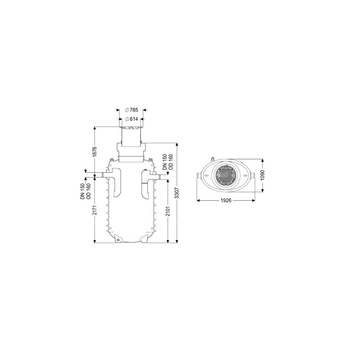 Separator tłuszczu EasyClean ground GW Direct-L NS10 170B