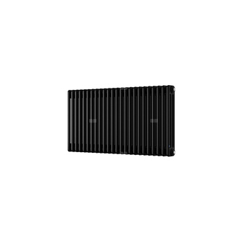 Grzejnik żeberkowy INSTAL-PROJEKT TUBUS 3 stal, podłączenie dolne środkowe, rozstaw 50 mm 2002 x 335 mm, kolor czarny matowy (RAL 9005), moc 1373 W