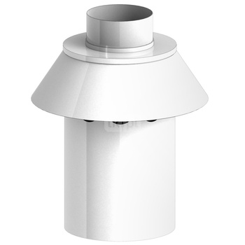 Zakończenie pionowe systemu TWIN JEREMIAS TWIN35B stal nierdzewna fi 100/150 mm, dł. 250 mm