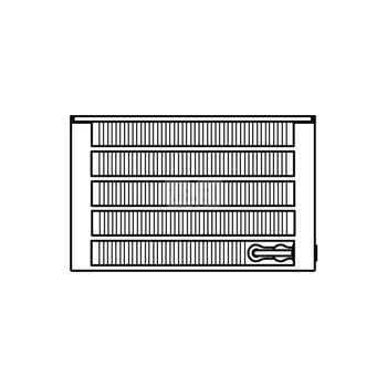 Konwektor Kermi V-Kon S Typ55 BH280x316x1900mm QN5453, weiß, 6 bar, o. Abd., Vent. re