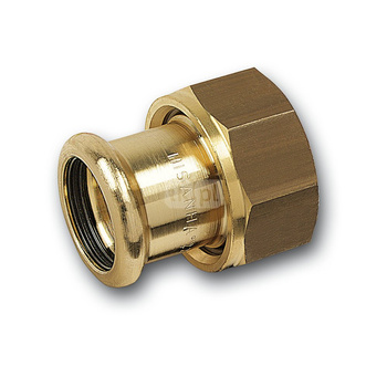 Półśrubunek SANHA PURAPRESS dwuczęściowy, Cu, 16 mm x 3/4'' (zw x nz)