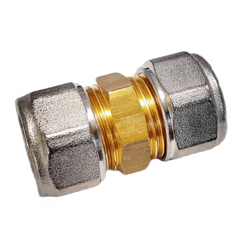 Złączka prosta skręcana QIK Do rur wielowarstwowych, mosiądz, 32 mm (złącze skręcane x złącze skręcane)