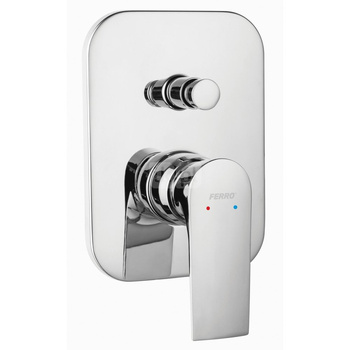 Bateria podtynkowa FERRO ALGEO SQUARE 2-funkcyjna, kolor chrom