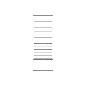 Grzejnik drabinkowy KERMI Casteo BH, wym. 1259 x 750 mm, kolor biały, moc 774W