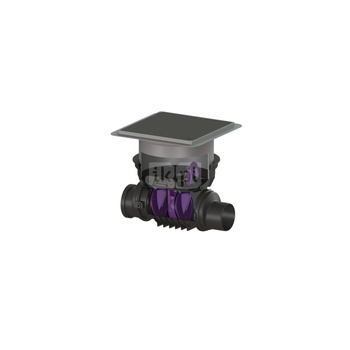 Zawór zwrotny (zasuwa burzowa) Staufix DN 125 z pokrywą czarną z dwoma klapami z tworzywa