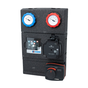 GRC222 grupa pompowa z zaworem mieszającym i siłownikiem, sterownik CRC 230V, DN25, pompa Grundfos UPM3 Hybride 25-70