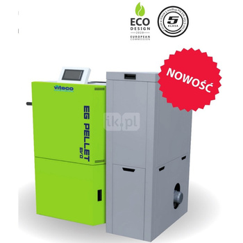 Kocioł na pellet VITECO EG PELLET EVO 10kW z zasobnikiem o pojemności 228l