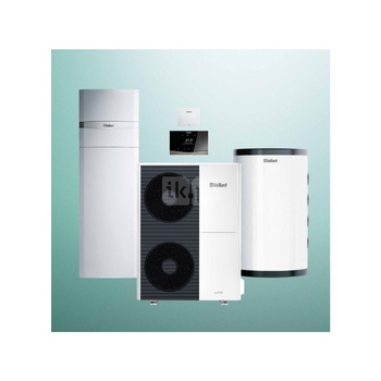 Pakiet Systemowy OZE - Pompa ciepła powietrzna powietrze-woda monoblok VAILLANT VWL 105/6A aroTHERM plus 9.2 kW 400 V + Centrala grzewcza uniTOWER VIH QW 190/6E + Moduł komunikacji internetowej VR 940f + Zasobnik buforowy VP RW 100 + Regulator sensoCOMFOR