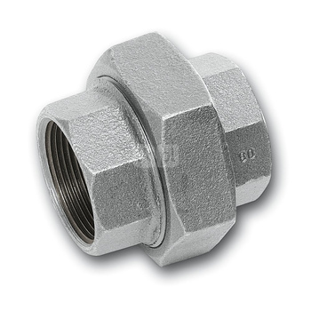 Śrubunek SANHA 330# trzyczęściowy, żeliwo (ocynk galwaniczny/elektrolityczny) (ocynk), 3/8'' (GW)