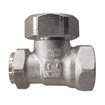 HERZ-RL-4 - indywidualny zawór odcinający, figura kątowa, do instalacji dwururowych G 3/4 x Rp1/2