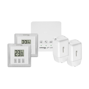 AURATON SMART Starter pack 1 biały: 2x Radiator Controller, 2x Heat Monitor, 1x AURATON Box