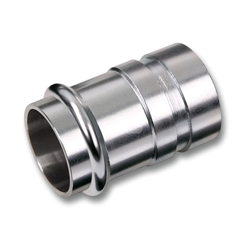 Nypel SANHA NiroSan Press, stal nierdzewna, 42 mm x 48,3 mm (zw x GW)