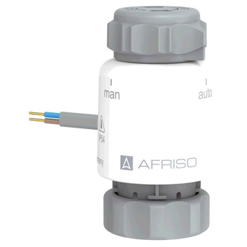 Siłownik termoelektryczny TSA-02 FO, nakrętka M30 x 1,5 mm, 24 V AC/DC, NC, funkcja sterowania ręcznego