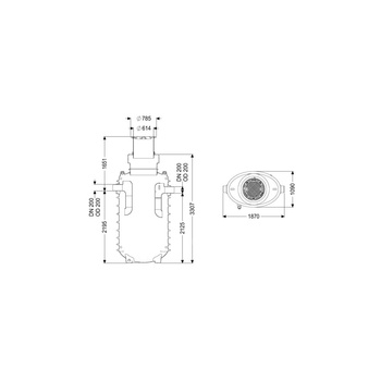 Separator tłuszczu EasyClean ground GW Direct-R NS12,5 170B