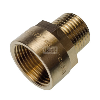 Nypel SANHA PURAFIT redukcja, mosiądz, 1/4'' x 3/8'' (GW x GZ)