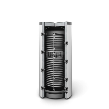 Zbiornik buforowy stojący GALMET SG(B) 500L, z wężownicą x2, izolacja: pianka poliuretanowa, kolor: skay biały