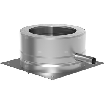 Płyta fundamentowa fi150mm z odpływem skroplin w bok montaż na cokole DWV66150