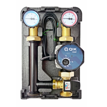 Grupa pompowa QIK Optimo mieszająca GZ x GW 6/4'' x 1'', z pompą obiegową QIK, z zaworem trójdrożnym
