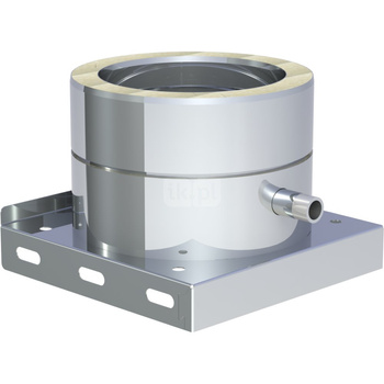 Płyta fundamentowa fi80mm z odpływem skroplin w bok (nypel 1/2)