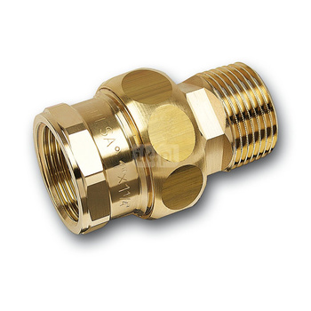 Śrubunek SANHA PURAFIT trzyczęściowy, miedź, 1/4'' (GW x GZ)