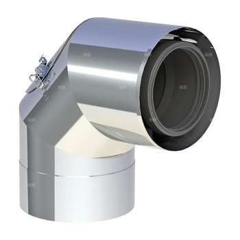 Kolano 87st. z rewizją DN80/125 wysoki połysk