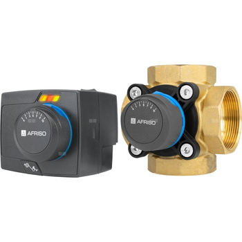 Zestaw regulacyjny ProClick: 4-drogowy obrotowy zawór mieszający ARV 487 ProClick, DN50, Rp2'', Kvs 36 m3/h + siłownik elektryczny ARM 343 ProClick